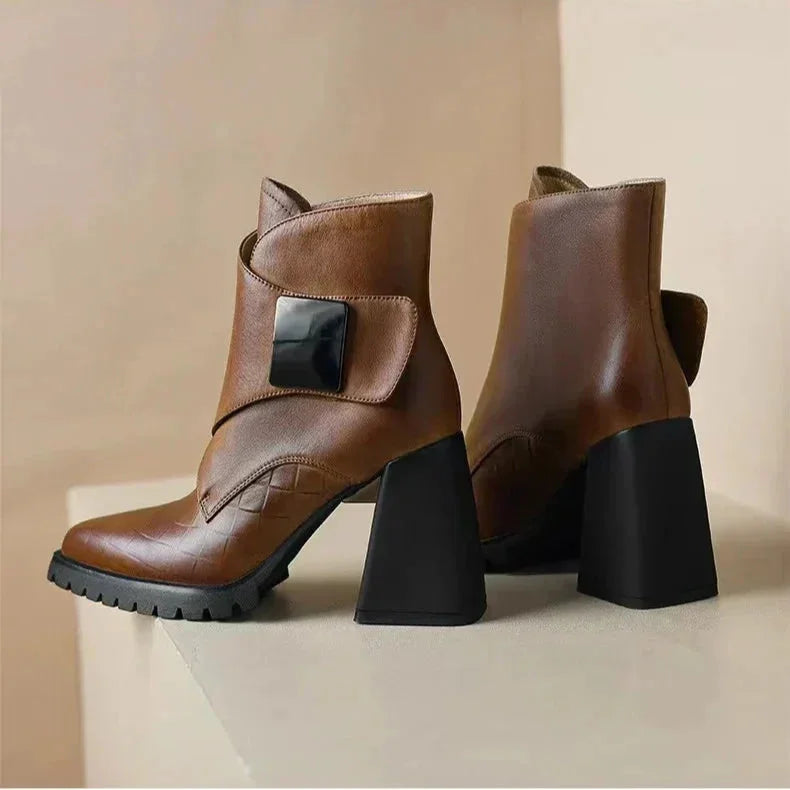 Fleur | Sleek Lug Sole Ankle Boots