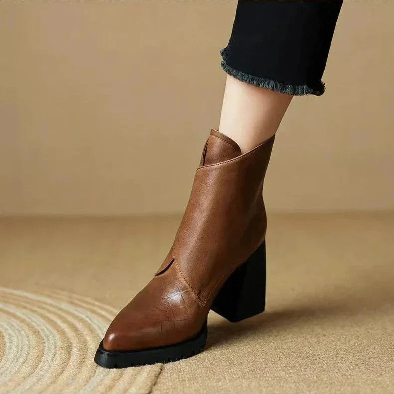 Fleur | Sleek Lug Sole Ankle Boots