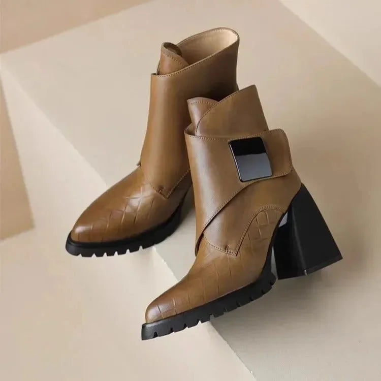 Fleur | Sleek Lug Sole Ankle Boots