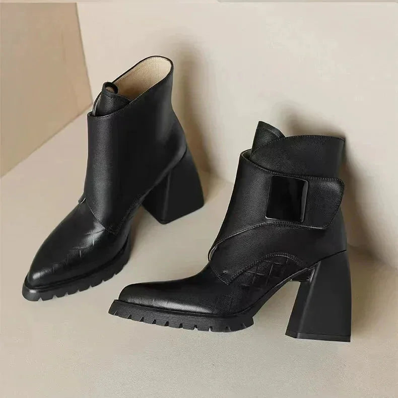 Fleur | Sleek Lug Sole Ankle Boots