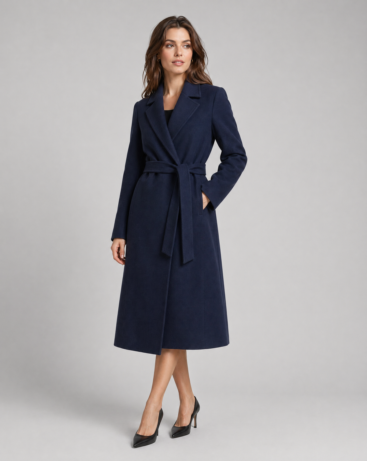 Elowyn | Longline Belted Wrap Trench Coat for Fall