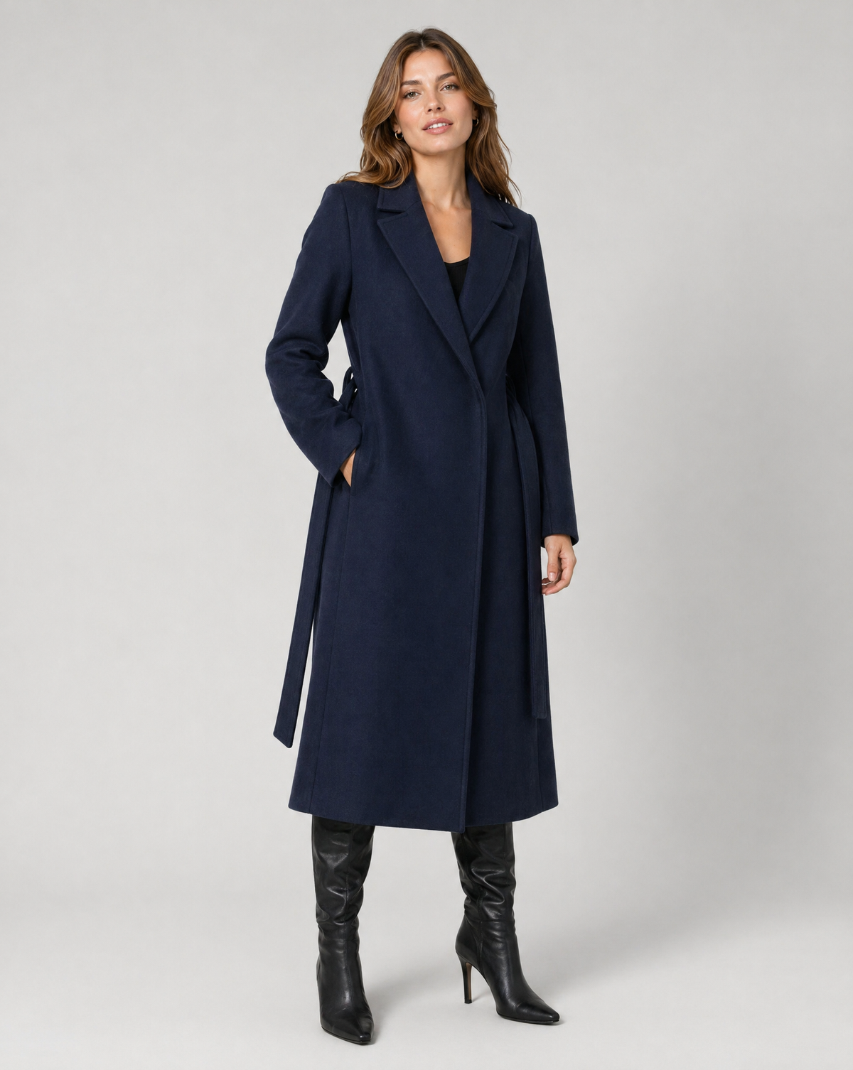 Elowyn | Longline Belted Wrap Trench Coat for Fall