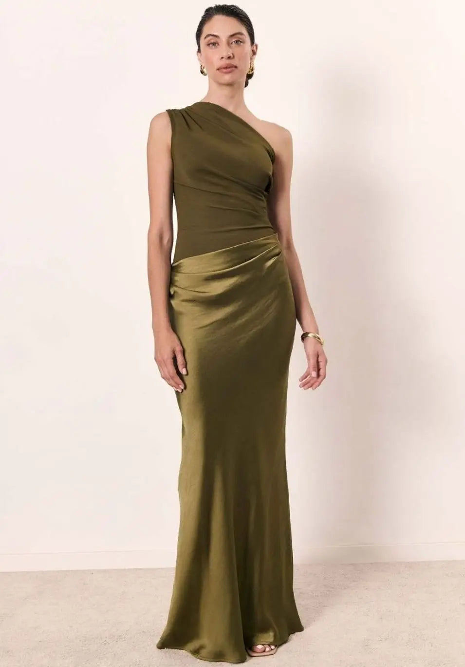 Aurelia | One-Shoulder Draped Satin Women's Party Dress