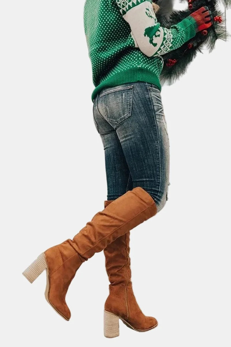 Saskia | Cushioned Women Over-the-Knee Boots for Winter