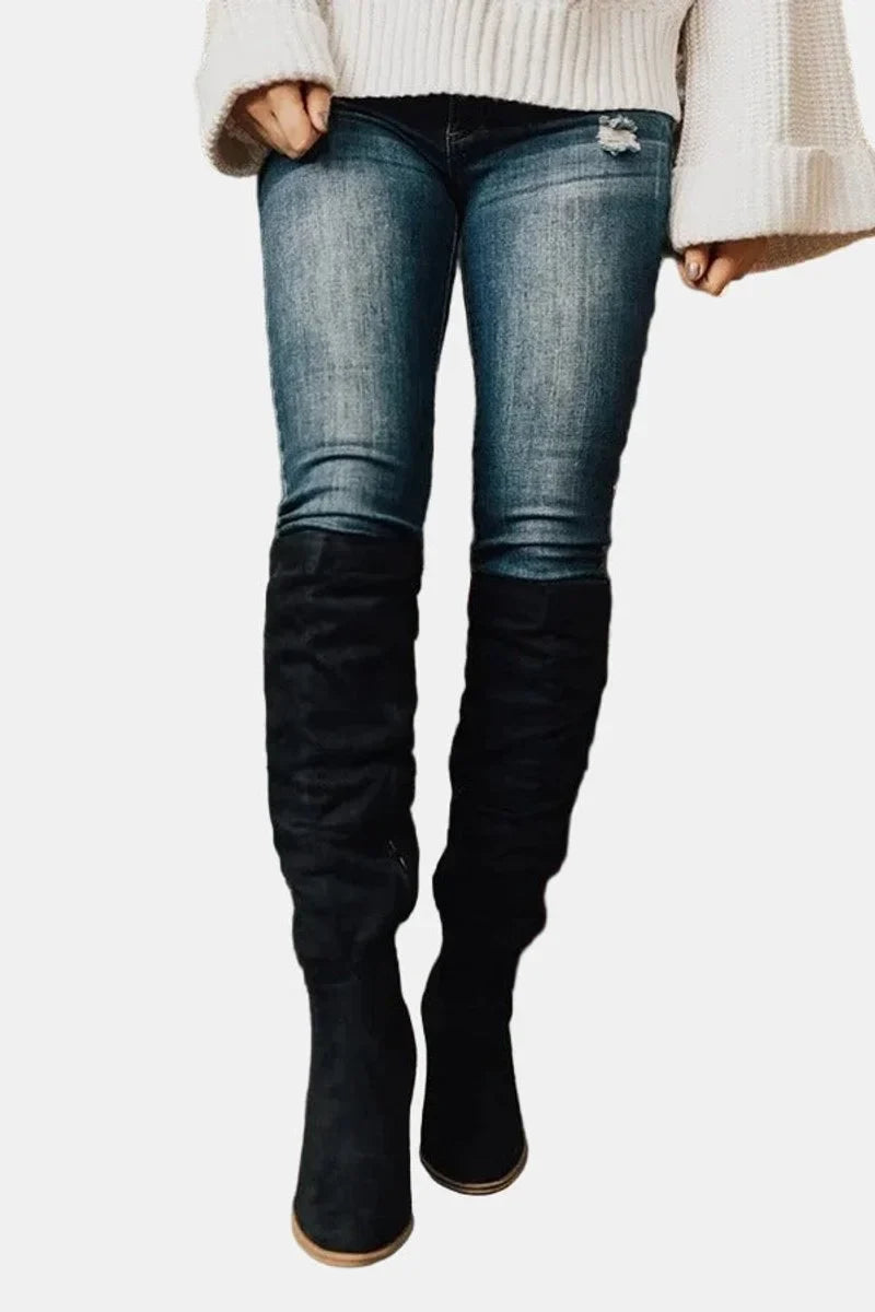Saskia | Cushioned Women Over-the-Knee Boots for Winter
