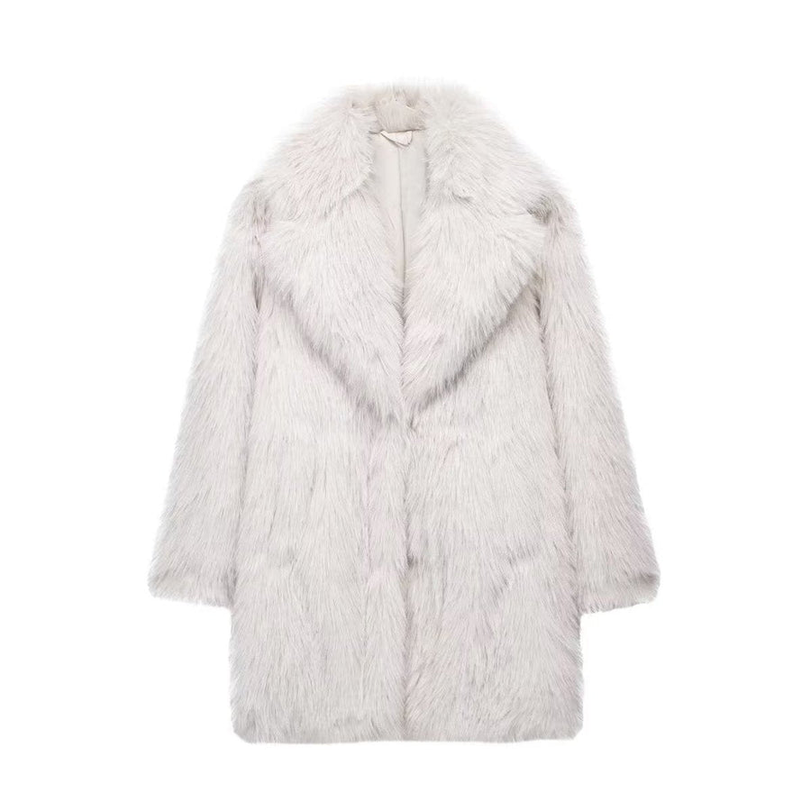 Stella | Oversized Long Women's Faux Fur Coat for Winter