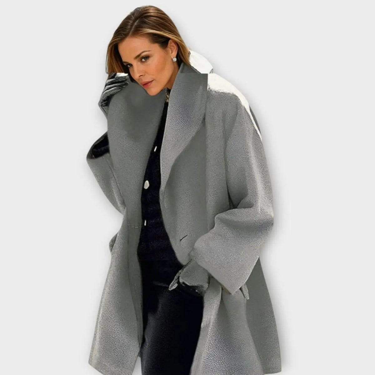 Tavira | Oversized Wide-Collar Winter Coat for Cold-Weather