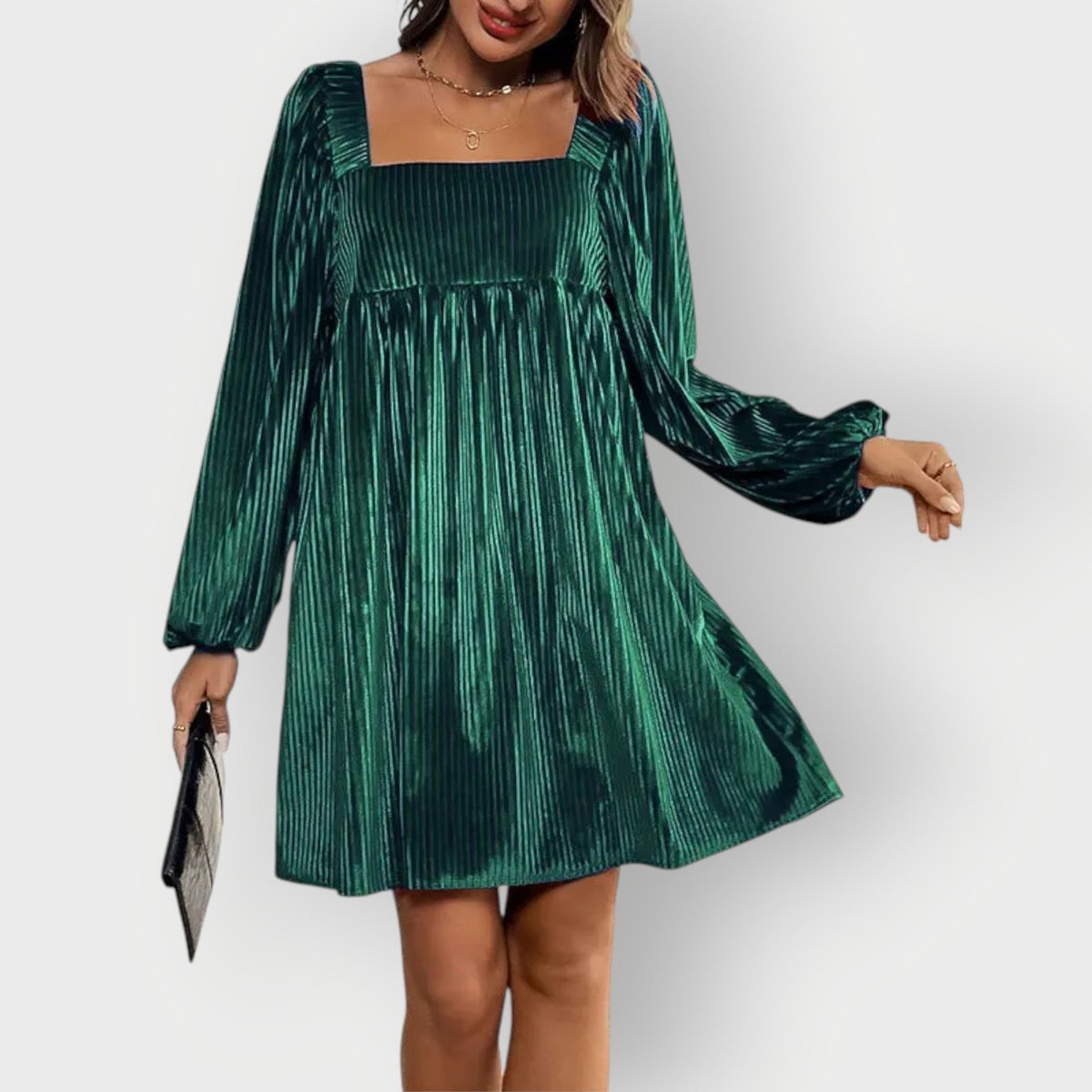 Adalyn | Pleated Velvet Women's Party Dress