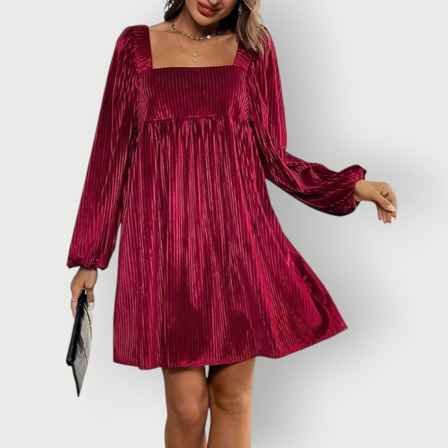 Adalyn | Pleated Velvet Women's Party Dress