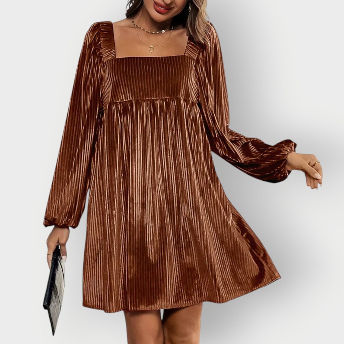 Adalyn | Pleated Velvet Women's Party Dress