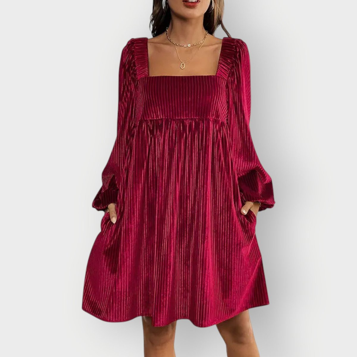 Adalyn | Pleated Velvet Women's Party Dress
