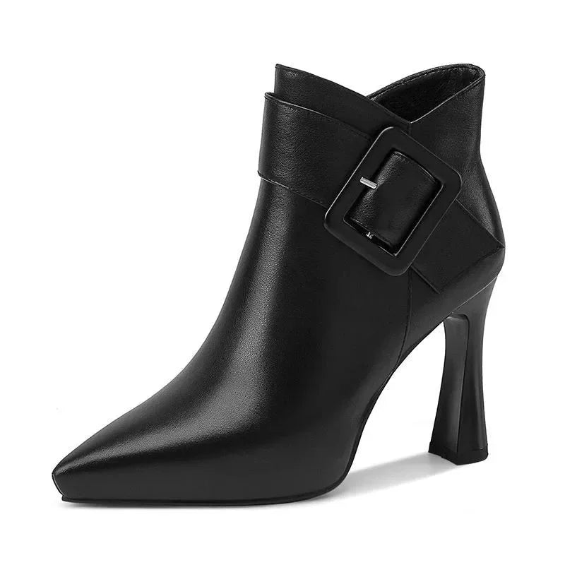 Yolanda | Chic Buckle Strap Ankle Boots