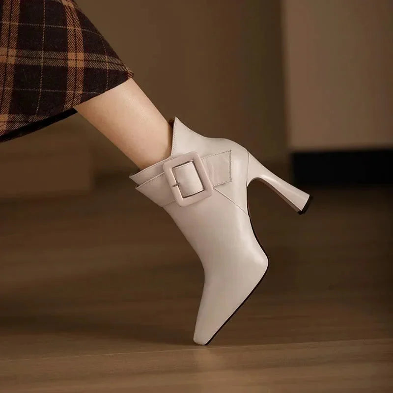 Yolanda | Chic Buckle Strap Ankle Boots