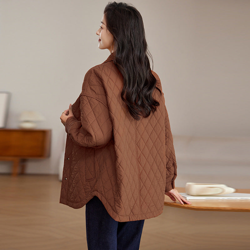 Tamsin | Diamond-Quilted Longline Jacket