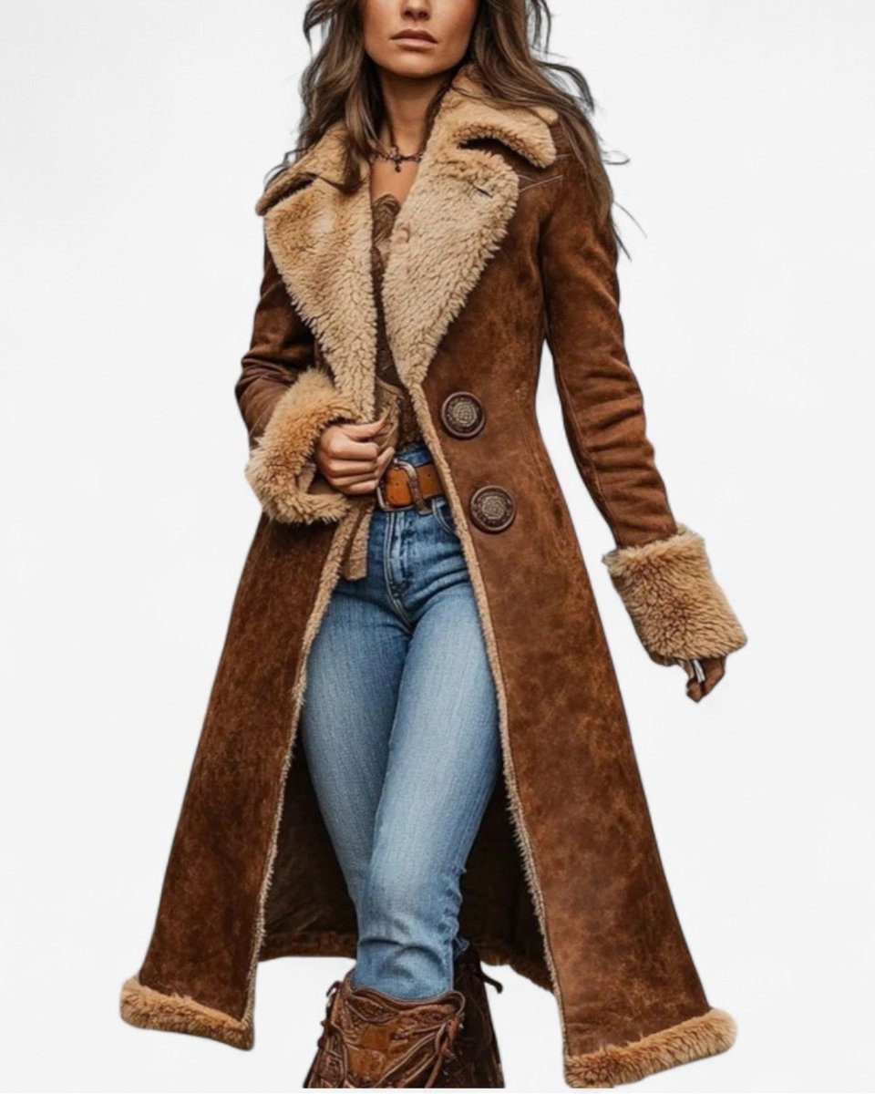 Matilda | Shearling-Lined Trench-Style Women's Faux Fur Coat for Winter