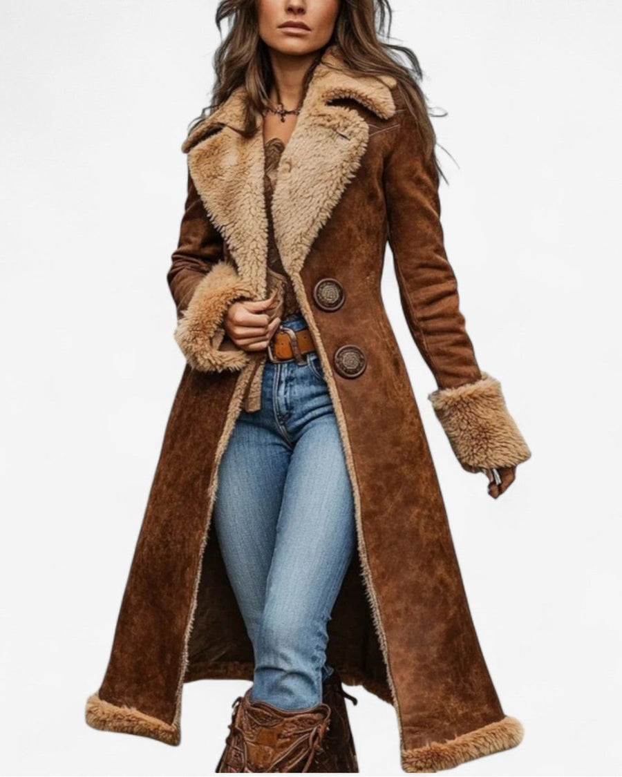 Matilda | Shearling-Lined Trench-Style Women's Faux Fur Coat for Winter