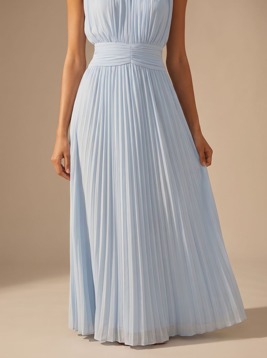 Philomena | Pleated Ruched-Waist Women's Party Dress