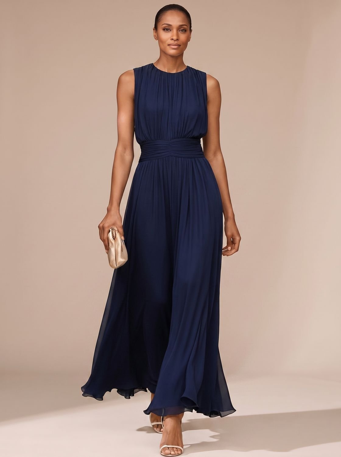 Philomena | Pleated Ruched-Waist Women's Party Dress