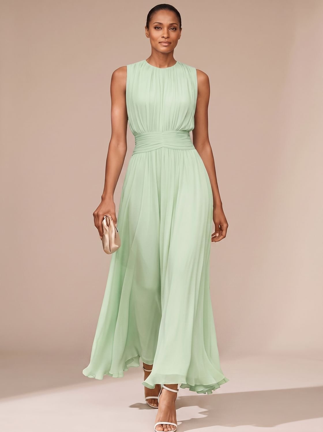 Philomena | Pleated Ruched-Waist Women's Party Dress