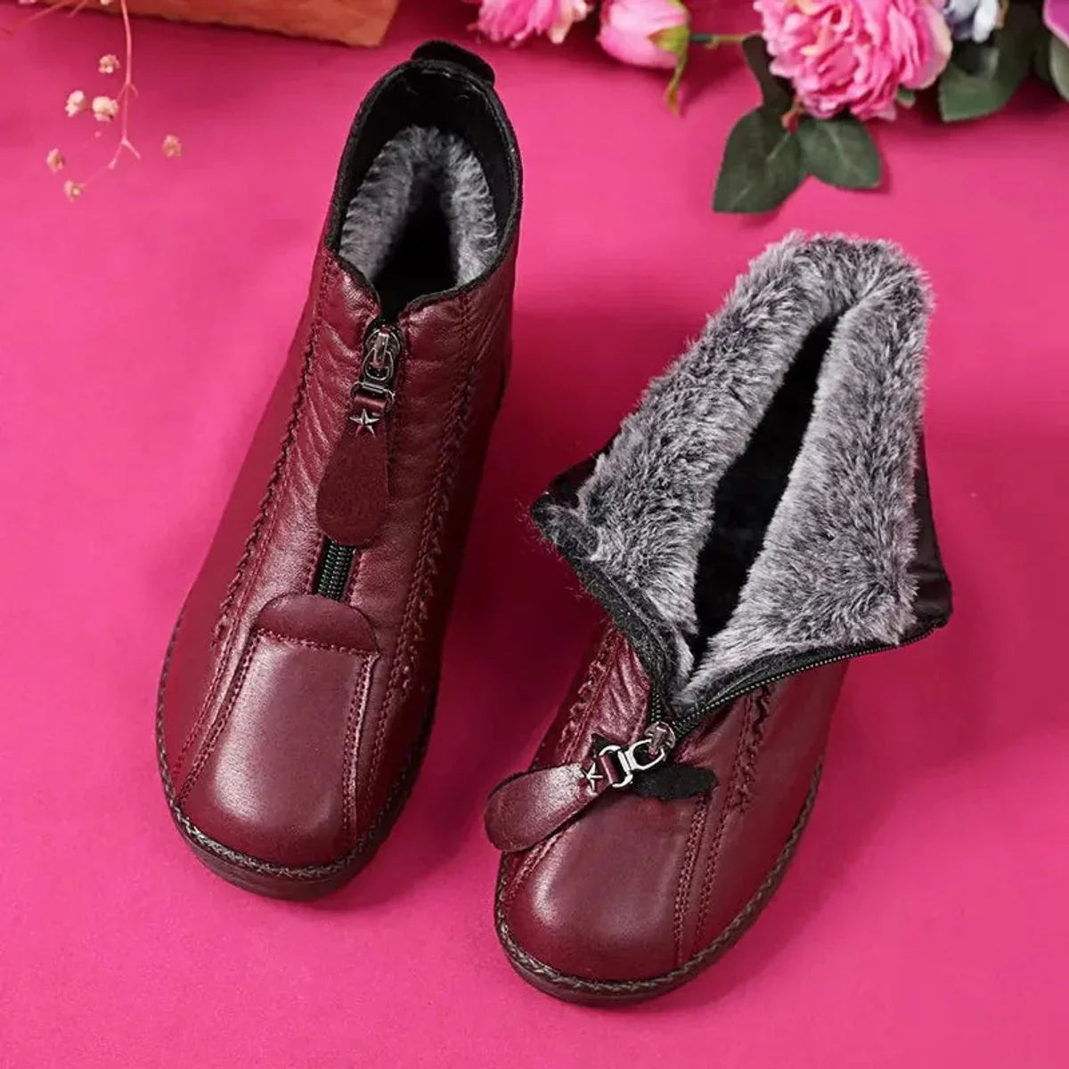 Holly | Cosy Fleece-Lined Ankle Boots