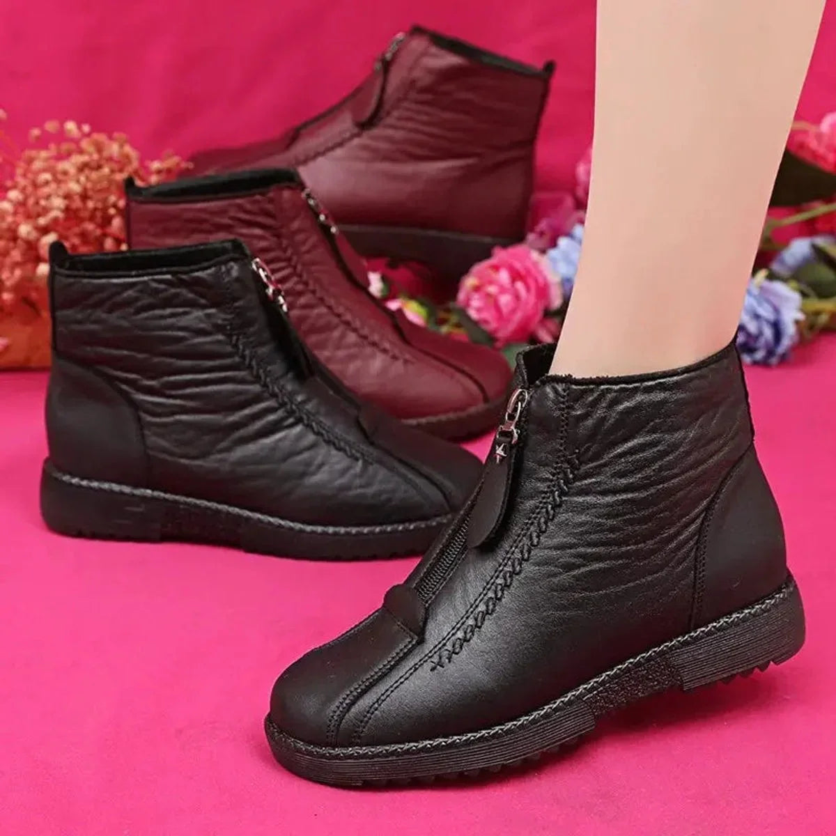Holly | Cosy Fleece-Lined Ankle Boots