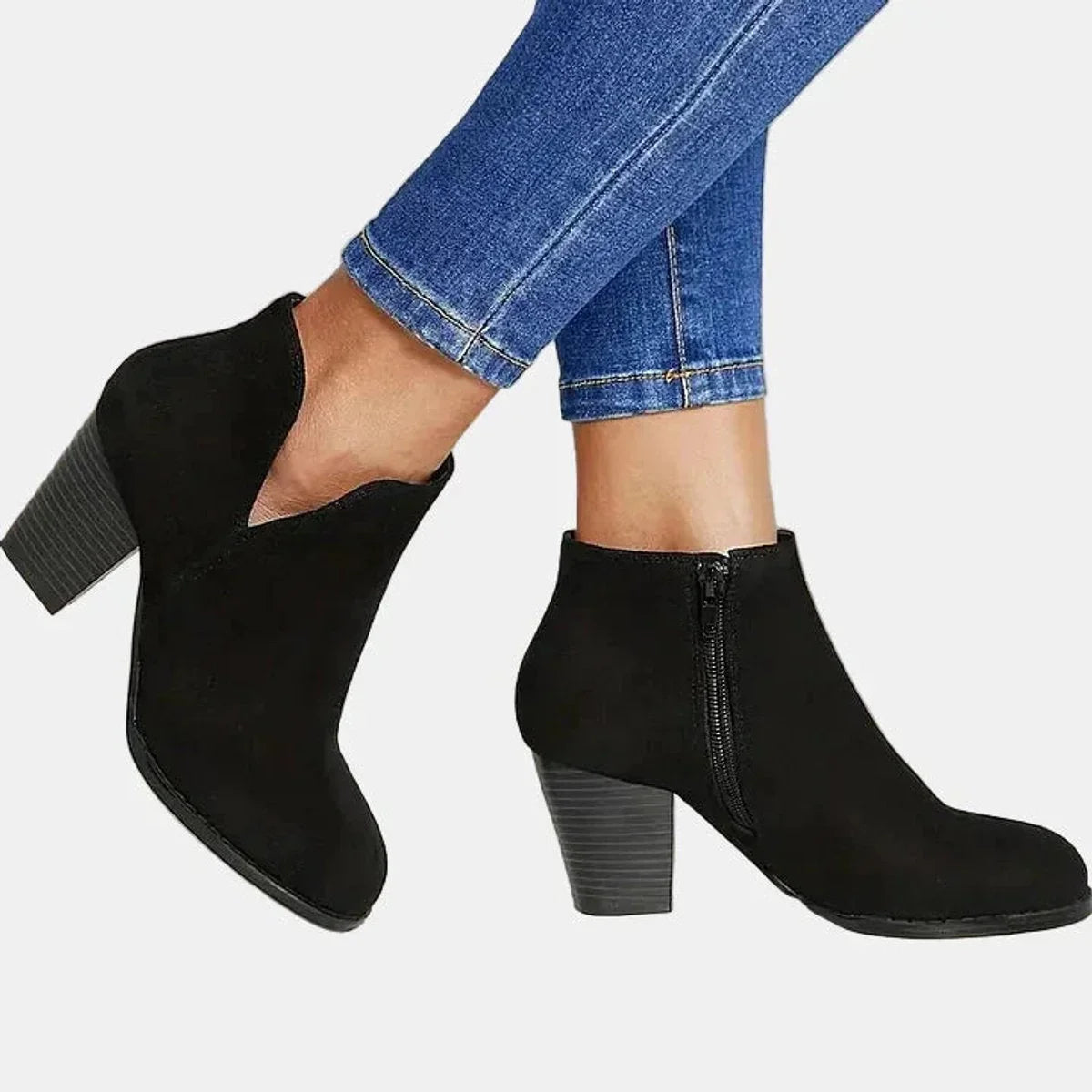 Sable | Sleek Block Heel Ankle Boots