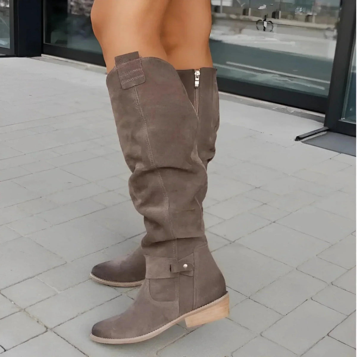Lorna | Suede Slouchy Women Knee High Boots for Winter