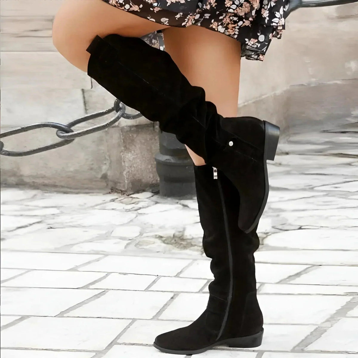 Lorna | Suede Slouchy Women Knee High Boots for Winter