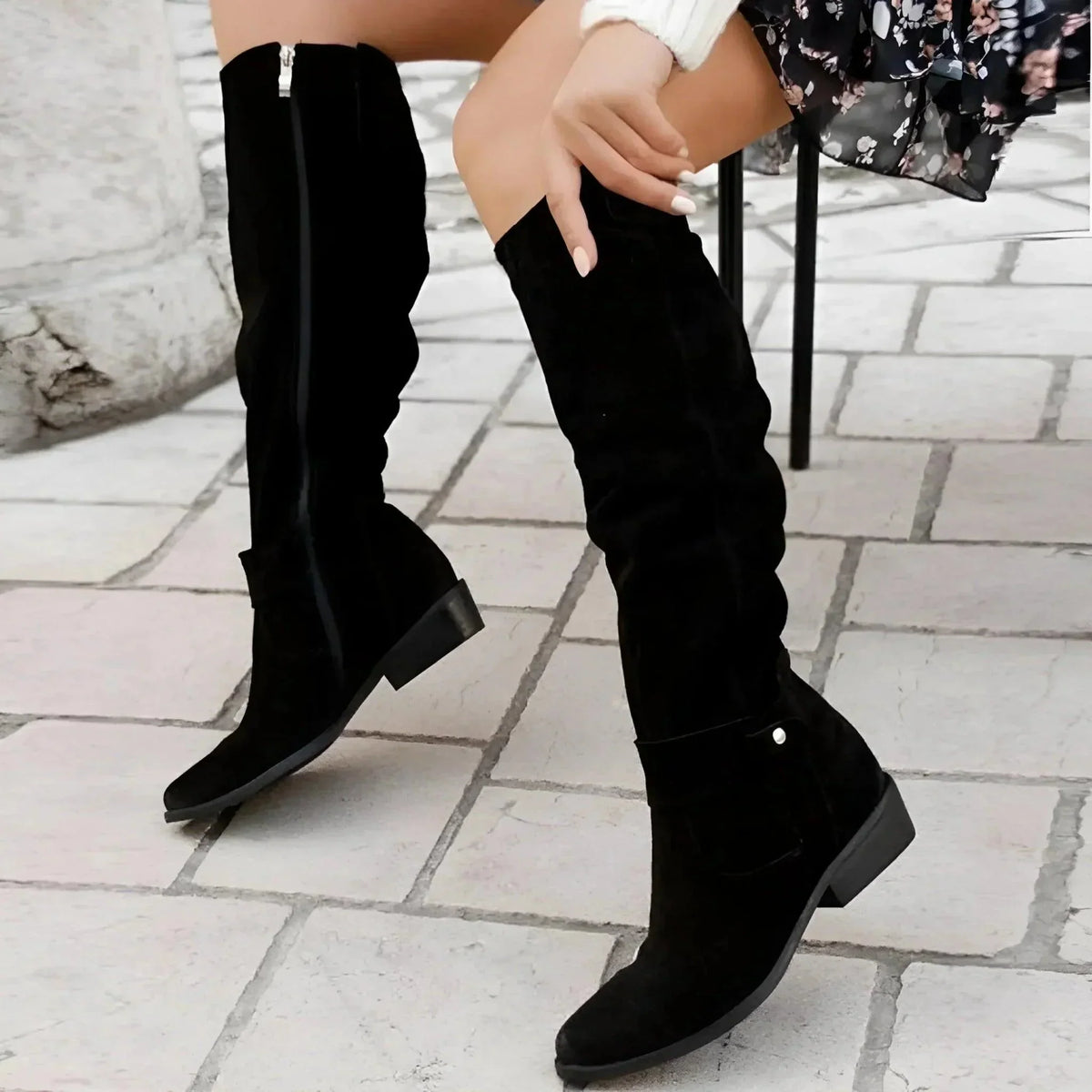 Lorna | Suede Slouchy Women Knee High Boots for Winter