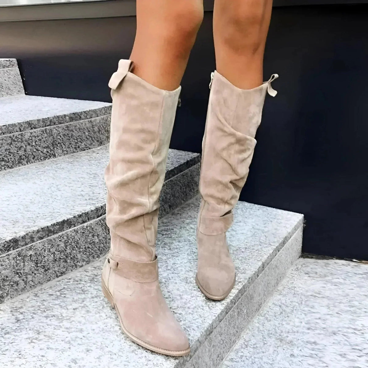 Lorna | Suede Slouchy Women Knee High Boots for Winter