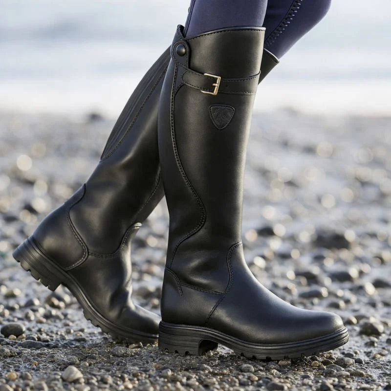 Verity | Brown Side-Zip Women Waterproof Riding Boots for Winter