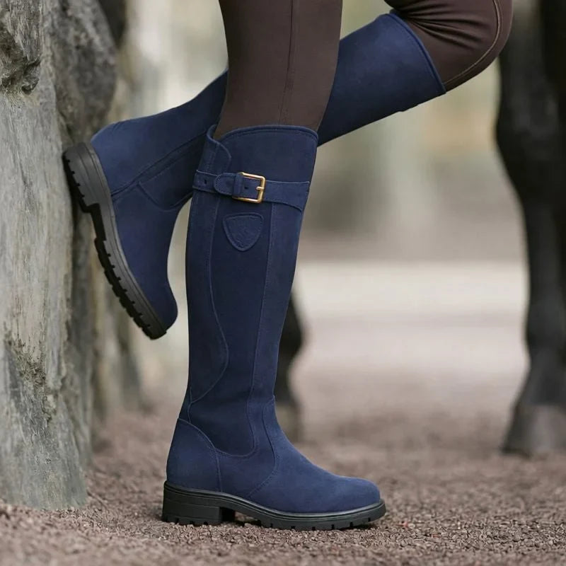 Verity | Brown Side-Zip Women Waterproof Riding Boots for Winter