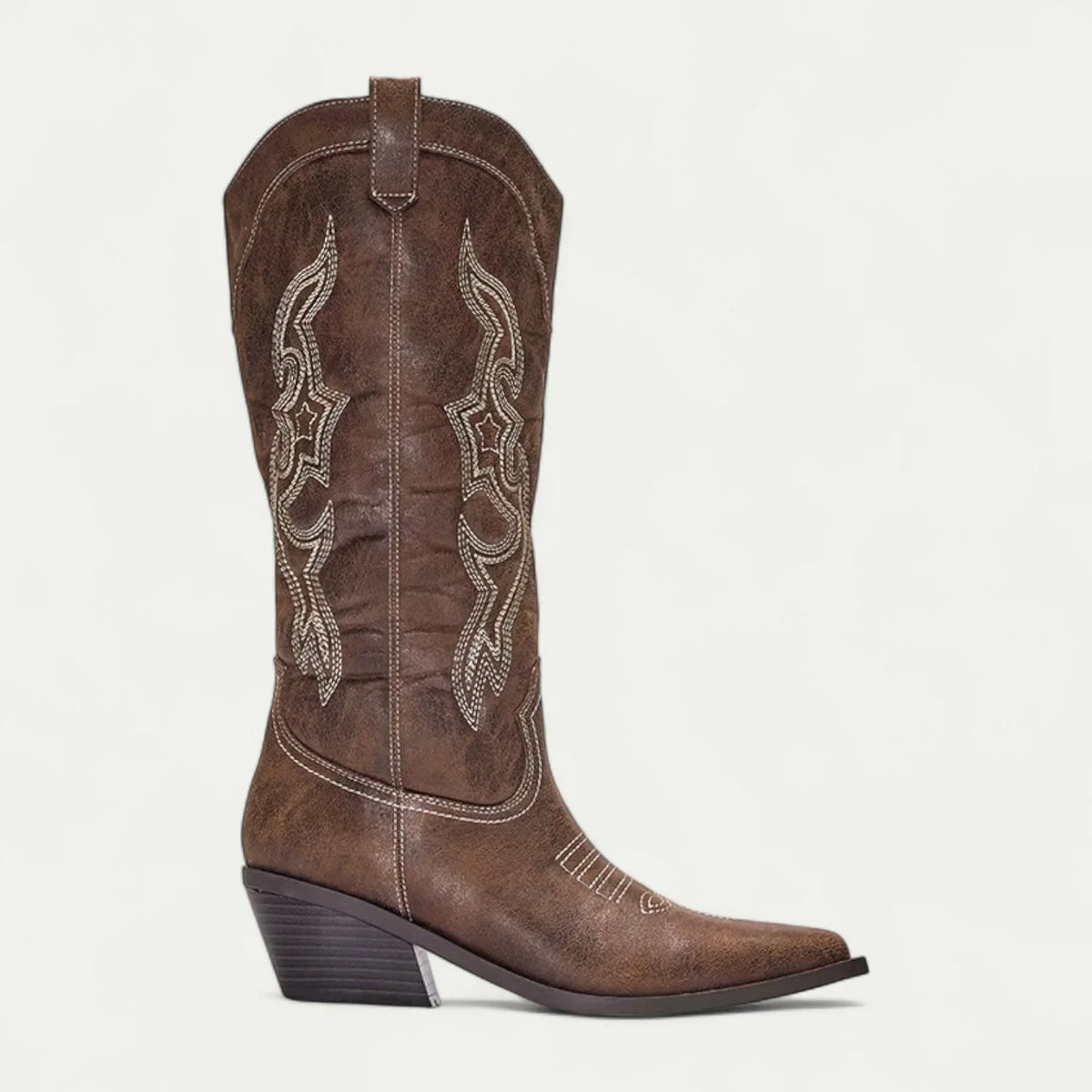 Olwen | Western Pointed-Toe Women Calf-High Boots for Winter