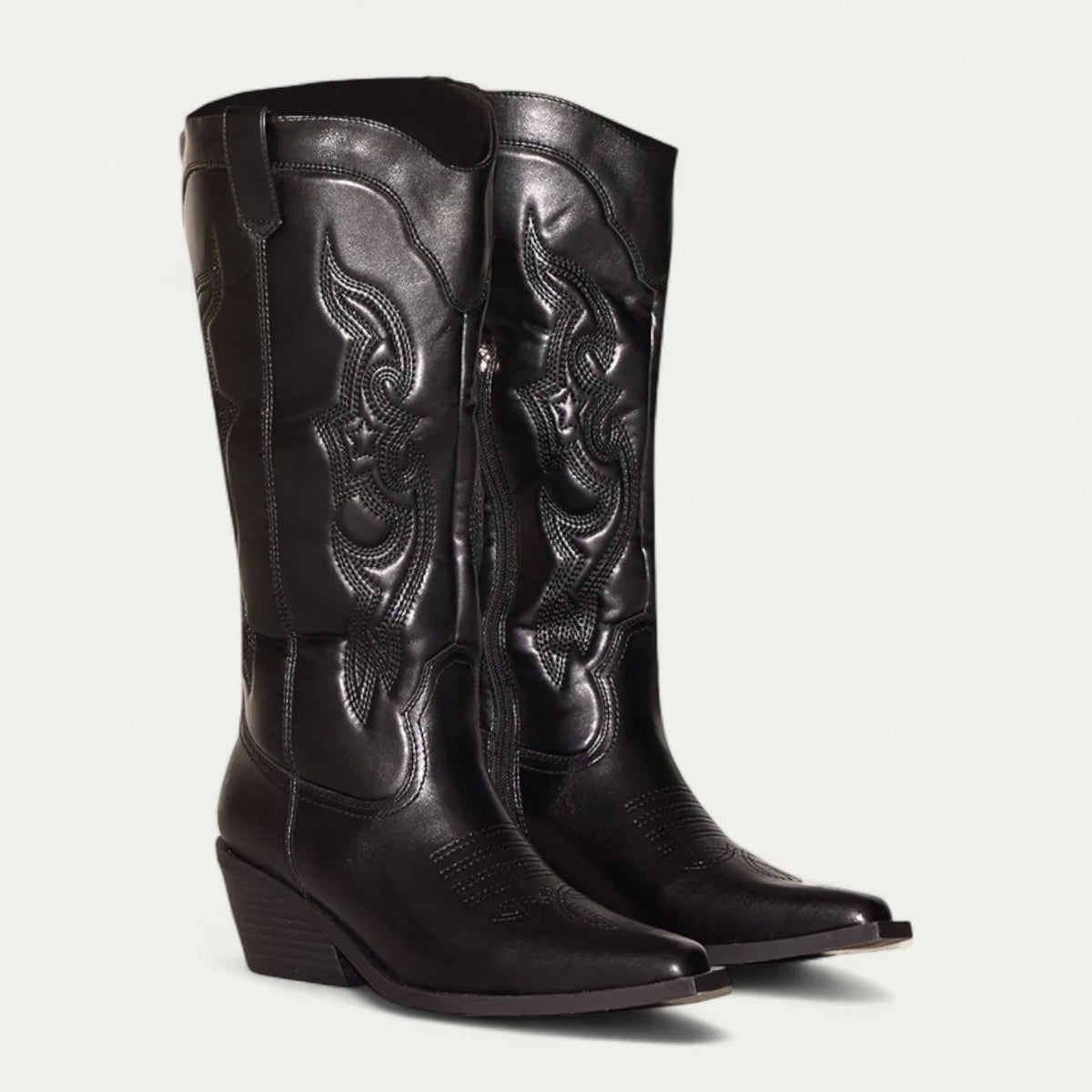 Olwen | Western Pointed-Toe Women Calf-High Boots for Winter