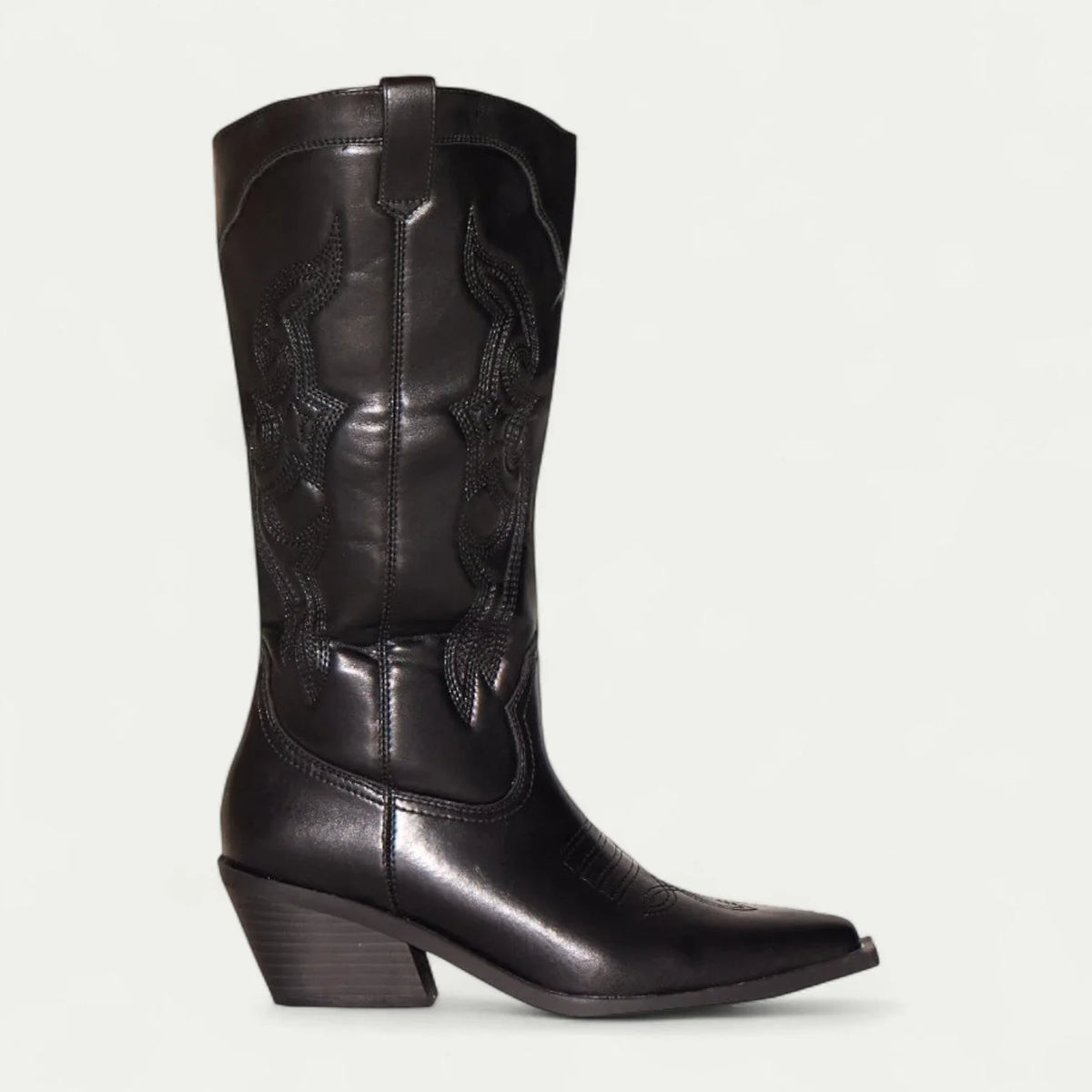Olwen | Western Pointed-Toe Women Calf-High Boots for Winter