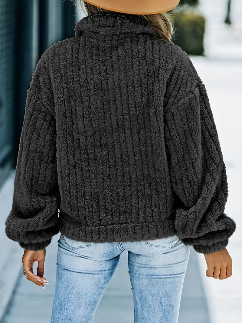 Primrose | Textured Button-Up Winter Jacket for Cold-Weather