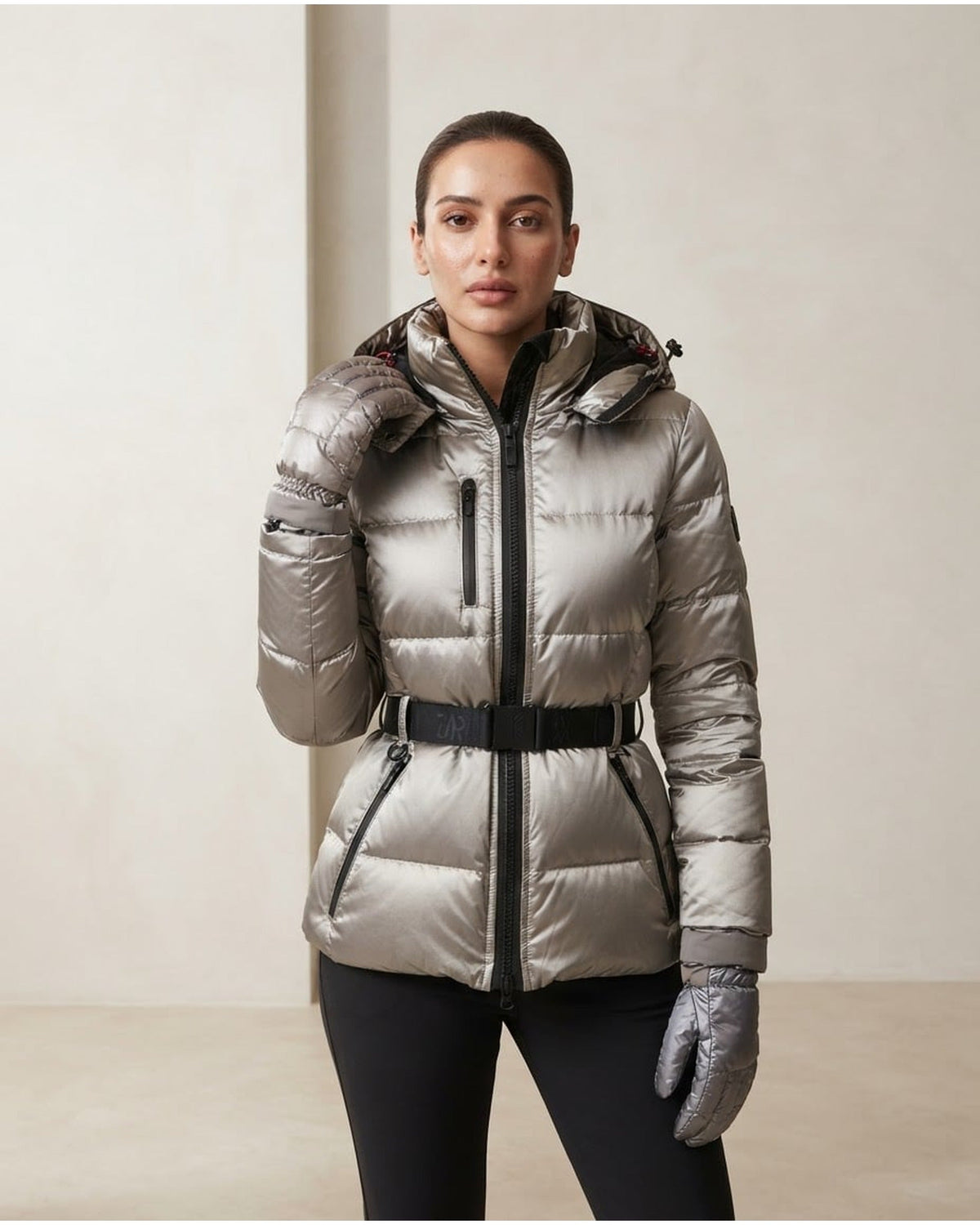 Harriet | Hooded Belted-Waist Women's Quilted Jacket for Winter